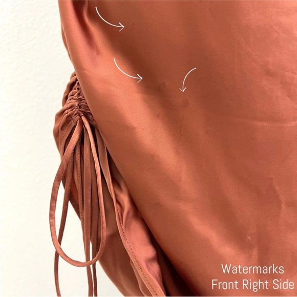 Aritzia- Wilfred Only Ruched Dress in Genuine Brown Size XL - Picture 10 of 12